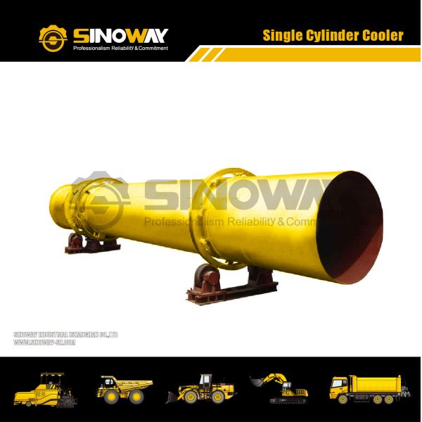 Rotary Cooler Mineral Processing Equipment Single Cylinder Cooler / Tubular Cooler