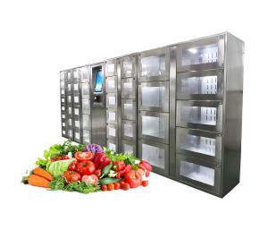 China Food Vegetable Vending Locker Machine 18.5 Touch Screen Intelligent Service on sale