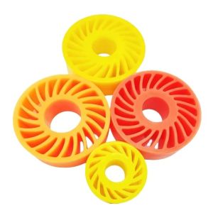China Polyurethane Sun Feed Wheels Crush Wheel 75 A Shore Hardness for Corrugated Producing on sale