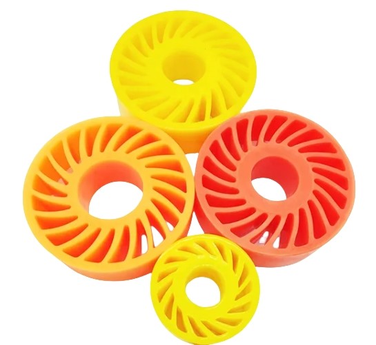 Quality Polyurethane Sun Feed Wheels Crush Wheel 75 A Shore Hardness for Corrugated Producing wholesale