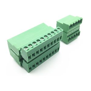 5.08mm Pitch Dual Row PCB Pluggable Screw Terminal Blocks Plug + Angle Pin
