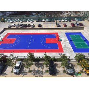 Futsal Polypropylene PP Interlocking Flooring Embossed Multi-field