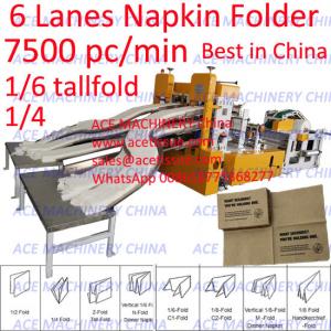 China 6 Lanes Automatic Tissue Paper Napkin Making Machine Price 7000 Sheet/Min on sale