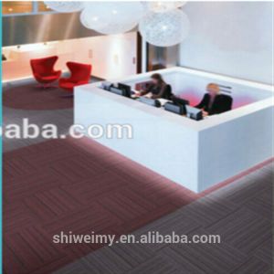 Rectangular shape nylon yarn pvc backing carpet tile