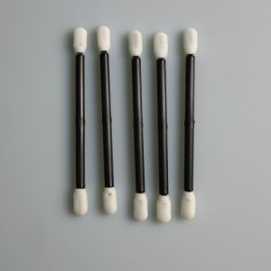 Dust Free Black Handle Sponge Q Tips For Cleanroom