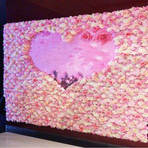 40*60cm Silk Fabric Coloful Artificial Rose Flower Wall Vertical Garden Handmade