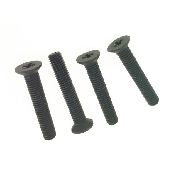 Quality M4 Phillips Drive Black Plastic Screws Countersunk Head Machine Screw wholesale