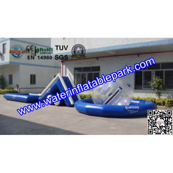 Quality Exciting Inflatable Water Slide with Pool and Water Ball wholesale