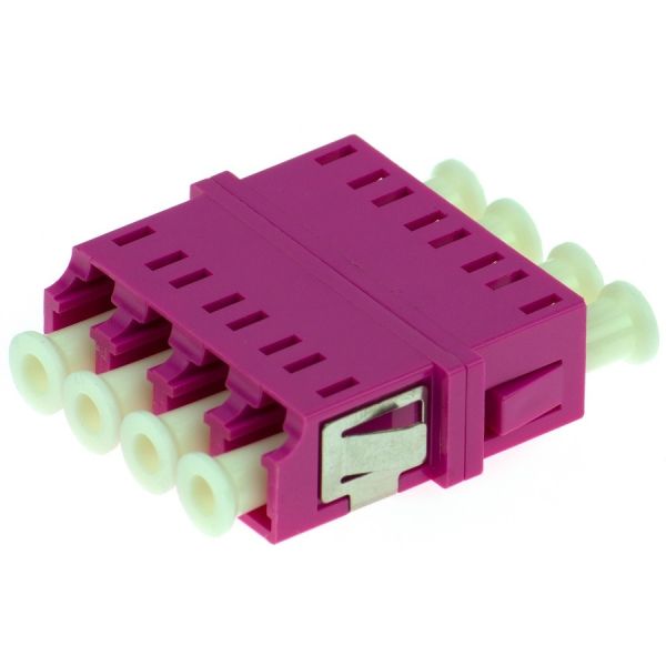 Quality LC Quad Single Mode Multimode Flangeless Fiber Optic Adapter For Telecom wholesale