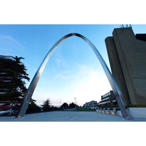 Arch Design Polished Finish Stainless Steel Metal Sculpture For Various Color