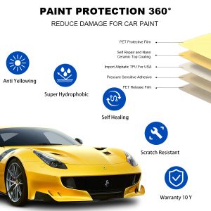 8.5mil Self Healing PPF Paint Protection Film Gloss Nano Ceramic TPH TPU Clear