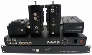 4 channels  EFP to Fiber extender with HD-SDI video,Intercom,Remote,Tally,Genlock,Return video for Sony/JVC/Panasonic CA
