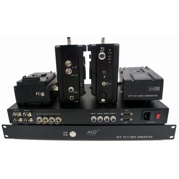 Quality 4 camera EFP fiber extender with HD-SDI,Genlock,Ethernet,Tally,Remote,Intercom and return video to fiber system wholesale