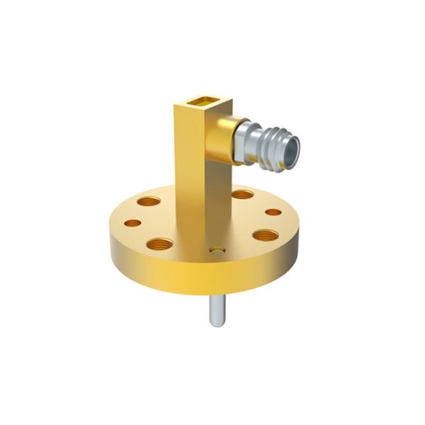 74GHz~110GHz WR10 BJ900 To 1.0mm Female Right Angle Waveguide To Coax Adapter 1