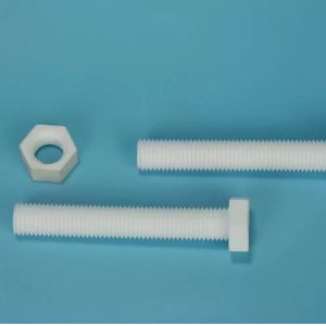 China Al2o3 Alumina Ceramic Screws Hexagon Head Pan Head For Semiconductor Processing on sale