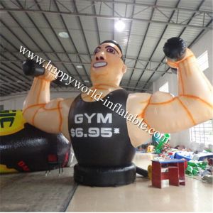 Cheap Big inflatable man lifting weights, great advertising for gyms for sale