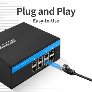 8 Port PoE Ethernet Switch Industrial Unmanaged Network 120W/240W DC48V IP40