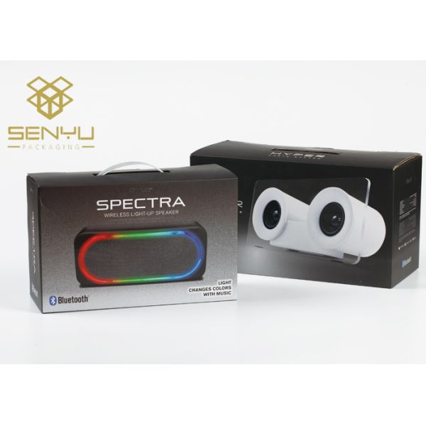 Quality Wireless Speaker Mobile Accessories Packaging / Black Paper Box Custom Logo wholesale