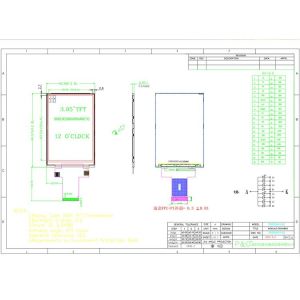 Polcd Custom 3.95 Inch 320x480 Ips Tft Lcd RGB Interface Liquid Crystal Display