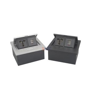 Factory customized intelligent power supply table pop up socket box with usb
