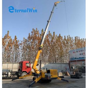 Yellow Red Or Green Spider Crawler Crane With 8 Ton Lifting Capacity Telescopic