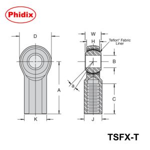 TSMX-T/TSFX-T PTFE-Lined Heavy-Duty Rod Ends – Precision Motion Control for High