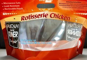 Cheap Hot Deli bag Chicken stand up pouch bag, matt transparent frozen chicken BOPP/CPP packaging bag, Hot Chicken bag for sale