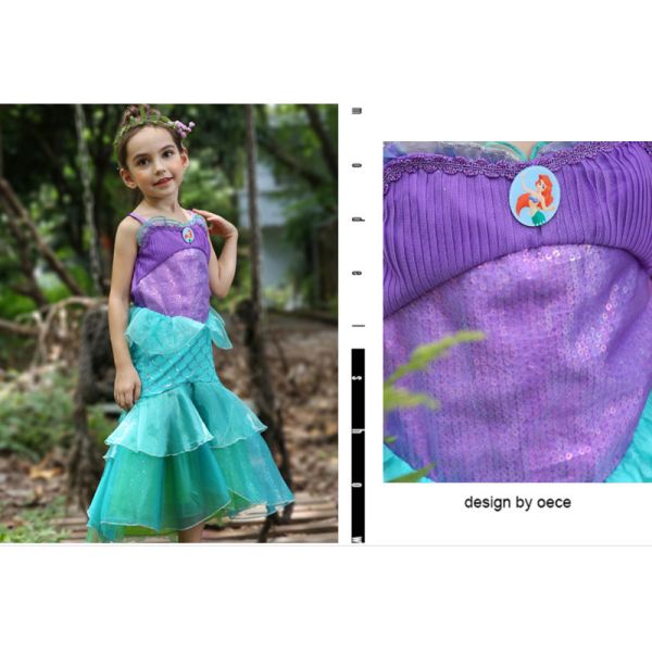 Custom Design Mermaid Tail Costume , Ariel Little Mermaid Dress Princess Costume