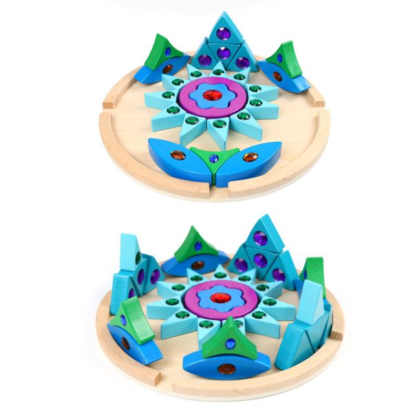 Creative Rainbow Building Blocks Mandala Diamond Wisdom Assembly Game