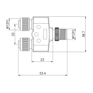 4 Pin Pa66 M12 Male Female Assembly Connector A Code Y Type PA GF