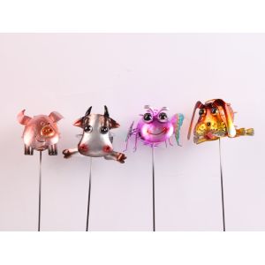 Low Light Intensity Solar Garden Ornament With LED Cartoon Animal Modeling