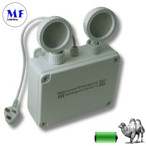 China Rechargeable Abs Led Exit Emergency Light Non Maintained Ip65 2*5w Lithium Battery Adjustable For Corridors on sale