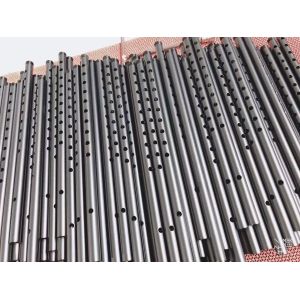 Grey Anodized Sandblasted CNC Milling Components 6063 Aluminum Tube With Holes