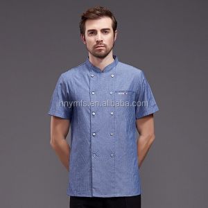 Customized White Chef Cook Uniform Hotel Kitchen short sleeve topspants uniform