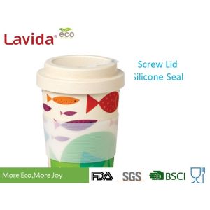 Biodegradable Take Away Coffee Mugs BPA / Heavy Metals Free With Chic Patterns