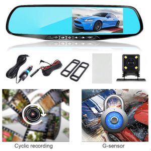 4.3" LCD Multi Camera Motion Activated Dashcam DVR FHD 1080p Dual Lens