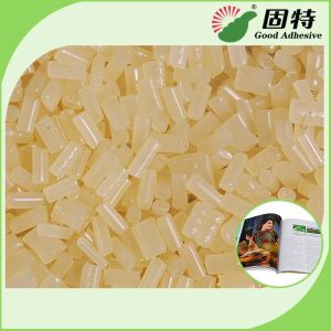 China EVA Yellowish Granule Hot Melt Glue Adhesive For Automatic Bookbinding Machine on sale