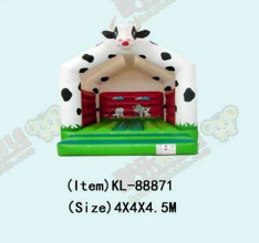 Cow Inflatable Small Bouncy House For Childrens Playgound
