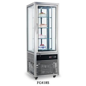 China Fan Cooling Fast Cool All-sides Glass Refrigerated Cake Showcase 418L Electricity Power Source on sale