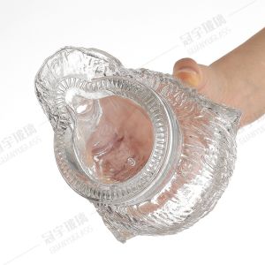 200ml Round Glass Bottle for Liquor Vodka Wine Whiskey Monkey Head Embellishment