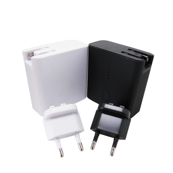 US EU Pulg 5V 2.1A 2 IN 1 USB Wall Charger and 5200mAh Power Bank Fast Charger