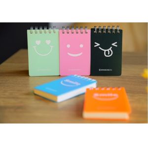 Cheap wholesale customize mini sticky spiral note pad with hard cover for sale