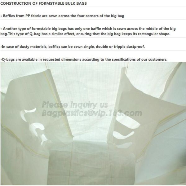Flat bottom open mouth virgin PP woven bags 1000kgs 1 ton jumbo bags big fibc