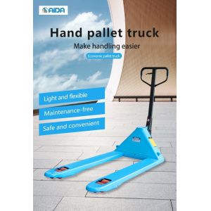 Cheap 1150 x 180 mm Manual Hand Pallet Truck with Mechanical Steering for sale
