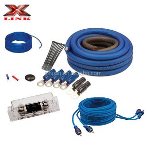 Gold Connector Twisted Pair 0 4 8 GA AWG OFC CCA Car Auto Audio Amplifier Amp