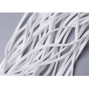 2mm 3mm 4mm Elastic Ear Loop / White Disposable Round Elastic String Flat Ribbon