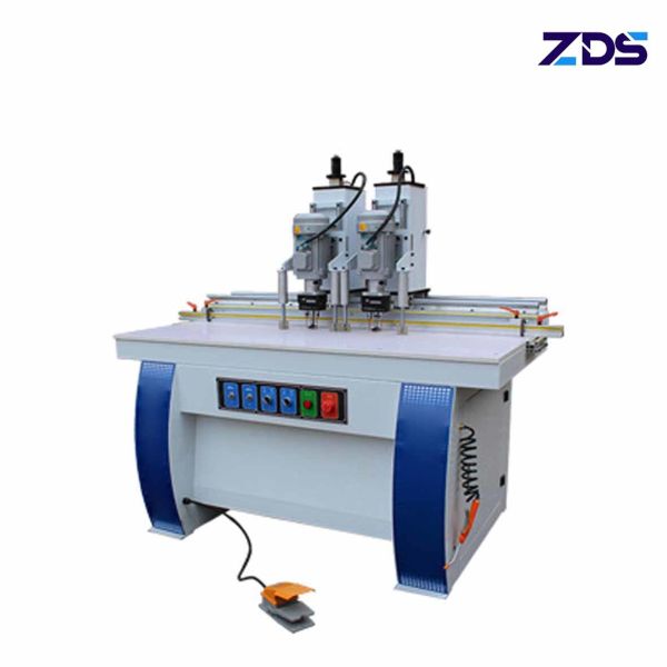 Quality 380V 1.1kw*2 Double Head Hinge Hole Drilling Machine For Wood Planks wholesale