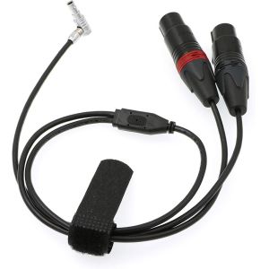30 Inches Camera Audio Cable 5 Pin Male To Two XLR 3 Pin Female For Z CAM E2