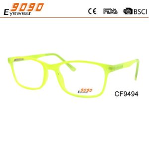 Fashionable ,bright yellow color glasses in CP injection optical frame ,unisex