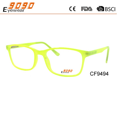 Fashionable ,bright yellow color glasses in CP injection optical frame ,unisex